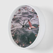Horloge SEAGULL VONT AU-DESSUS DES VAGUES DE MER, Pierres  (Angle)