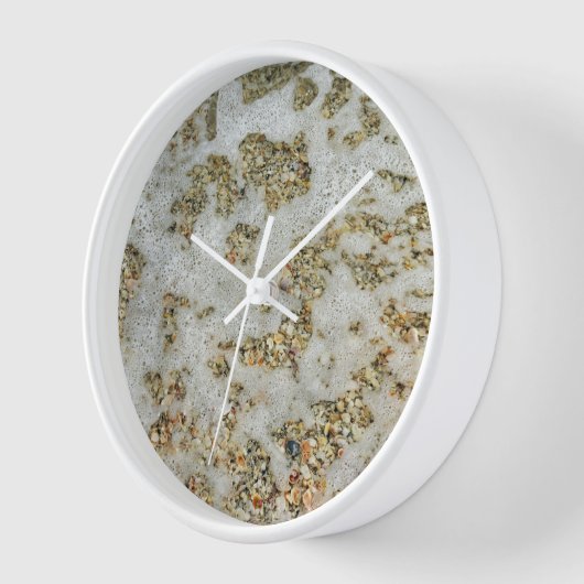 Horloge Seashells Beach Foam Beach Thème (Angle)