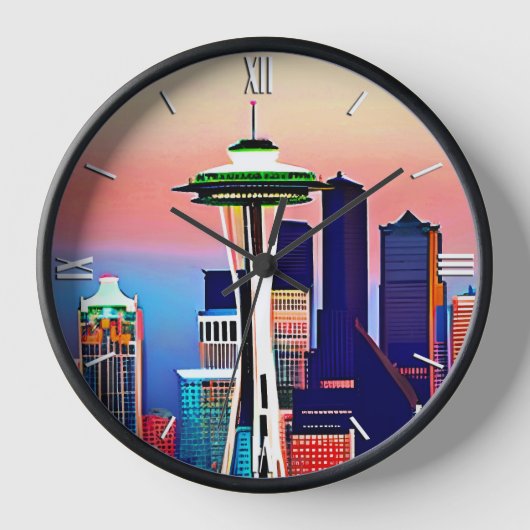 Horloge Seattle sous un ciel étoilé (Recto)