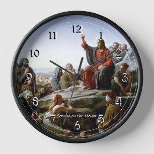 Horloge Sermon sur le Mont, peinture religieuse