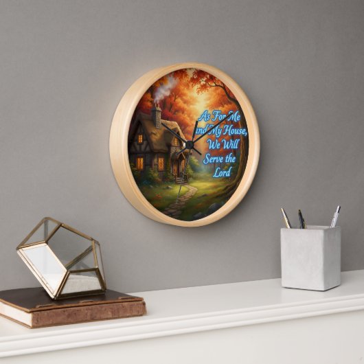 Horloge Servir le Seigneur dans la simplicité (Bureau)