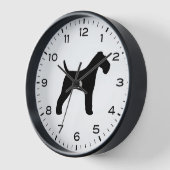 Horloge Silhouette de chien de Terrier Fox (Angle)