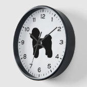 Horloge Silhouette de chien maltais avec des chiffres et d (Angle)