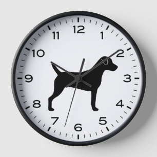 Horloge Silhouette de chien Terrier du Parson Russell