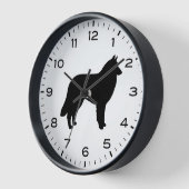 Horloge Silhouette de Chien Tervuren belge (Angle)