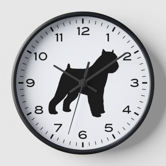 Horloge silhouette de la race de chien Bruxelles G (Recto)