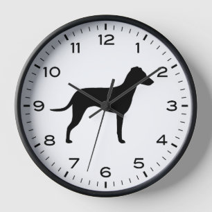 Horloge Silhouette de la race de chien Manchester Terrier