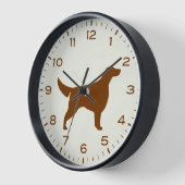 Horloge Silhouette de l'Irish Setter (Angle)