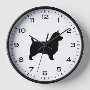 Horloge Silhouette de race de chien Terrier australien