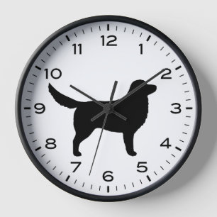 Horloge Silhouette de Retriever de Tolling de Duck de Nouv