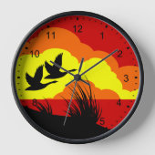 Horloge Silhouette de Sunset (Recto)