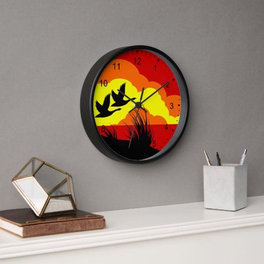 Horloge Silhouette de Sunset (Bureau)