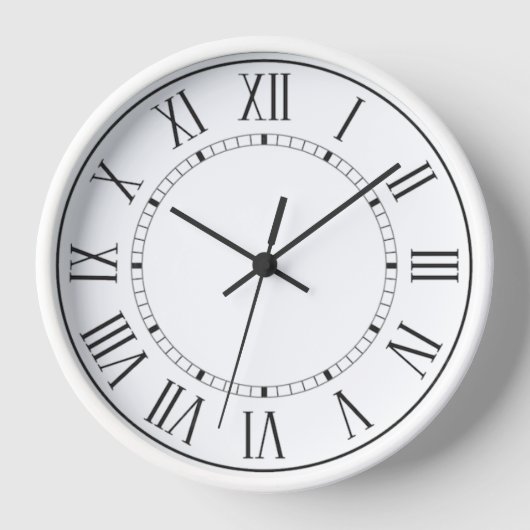 Horloge Simple Blanc Noir (Recto)