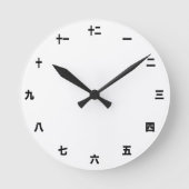 Horloge simple japonaise - Créez la vôtre / Kanji (Recto)