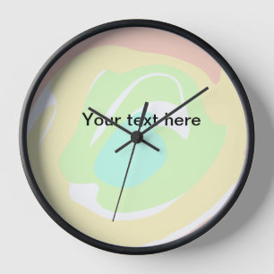 Horloge Simple minimal vert aquarelle pailleté ajouter du