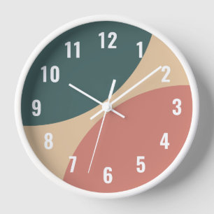 Horloge Simple minimaliste Stylisé coloré géométrique