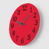 Horloge simple noire et rouge normale et simple (Angle)