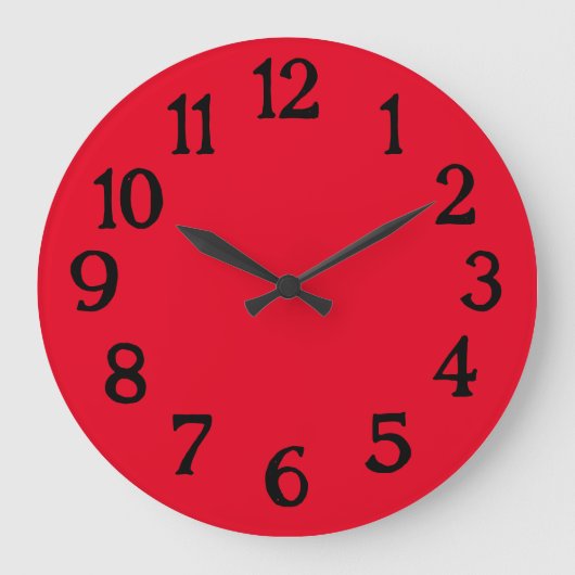 Horloge simple noire et rouge normale et simple (Recto)
