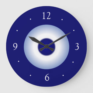 Horloge simple royale/bleue et blanche simple de