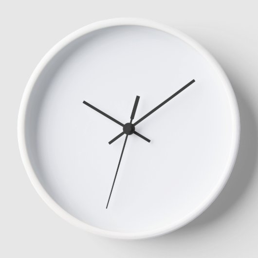 Horloge Simple uni blanc minimaliste (Recto)