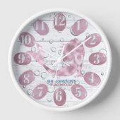 Horloge Sirène et bois de plage Nautique - rose (Recto)