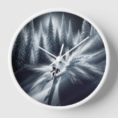 Horloge Ski de descente au clair de lune (Recto)