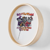 Horloge Skye Terrier Halloween Thanksgiving Noël Classes (Angle)