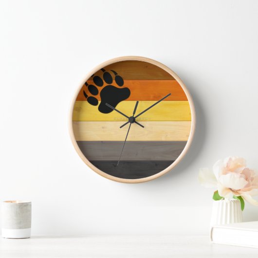 Horloge SlipperyJoe's Bear Pride drapeau de la texture du (Maison)