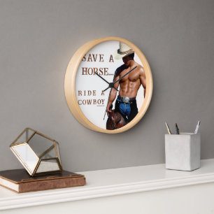 Horloge SlipperyJoe's Save a horse Ride A Cowboy casquette