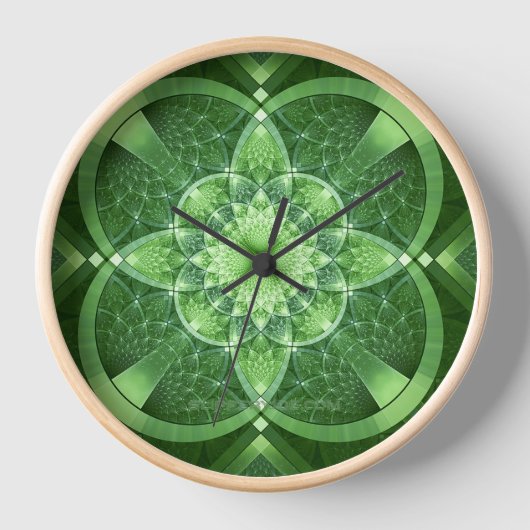 Horloge SlipperyJoe's St. Patrick's Day Fractal vortex hol (Recto)
