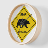 Horloge SlipperySignal de passage de l'ours de Joe silhoue (Angle)