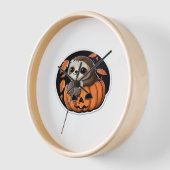 Horloge Sloth citrouille Halloween autocollant Surdimensio (Angle)