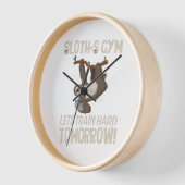Horloge Sloth gym Nous entrainons dur Demain (Angle)