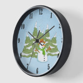 Horloge Snoman dans le champ de chute de l'horloge murale  (Angle)