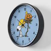 Horloge Snoopy & Bois Nid Avec Jack O'Lantern (Angle)