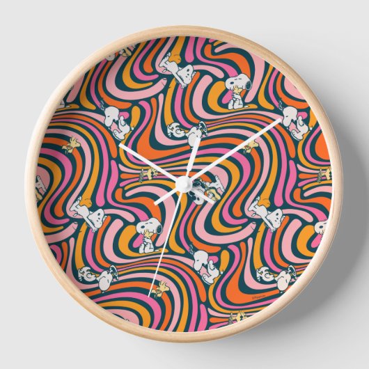 Horloge Snoopy & Woodstock Vibes Super Motif violet (Recto)