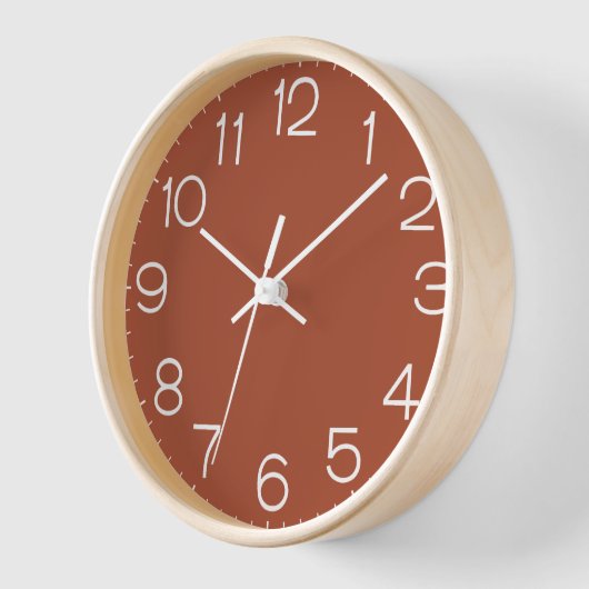 Horloge Solide Burnt Orange (Angle)