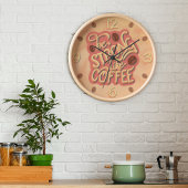 Horloge Soyez fort comme du café | mur de citation motivan