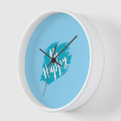 Horloge soyez heureux texte (Angle)
