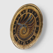 Horloge spirale noire et or (Angle)