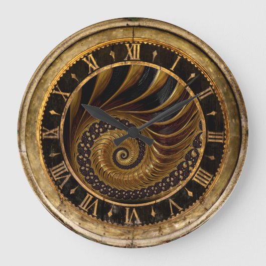 Horloge spirale noire et or (Recto)