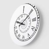 Horloge spirale numérique romaine (Angle)