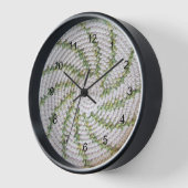 Horloge - Spirale verte sur blanc (Angle)