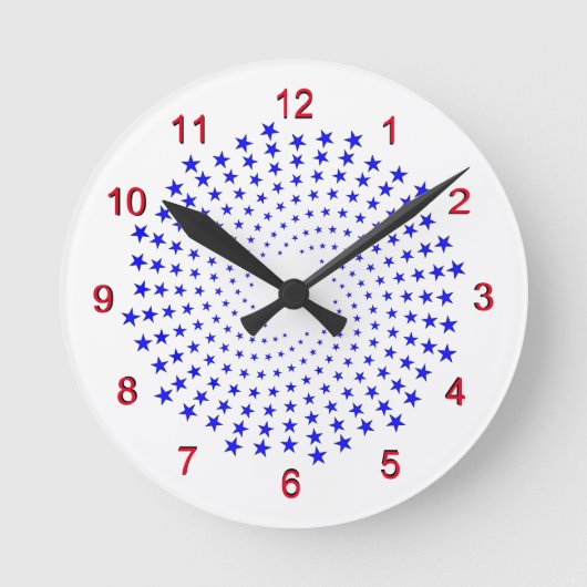 Horloge - Spirales des étoiles bleues (Recto)