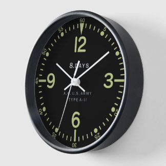 Horloge Standard Retro U.S. Army Aircraft Clock