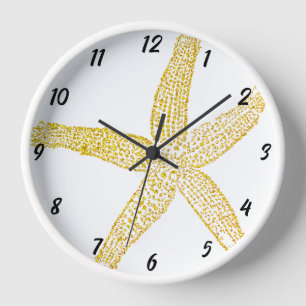 Horloge Starfish Gold Parties scintillant Beach House Jaun