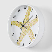 Horloge Starfish Gold Parties scintillant Beach House Jaun (Angle)