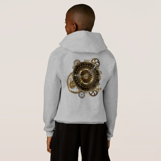 Horloge Steampunk avec des engrenages anciens (Dos entier)