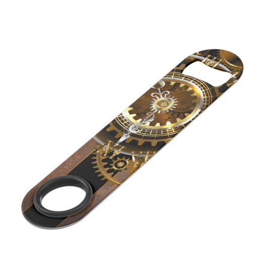 Horloge Steampunk avec des engrenages anciens (Devant angulaire)