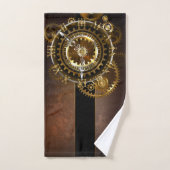 Horloge Steampunk avec des engrenages anciens (Serviette à main)